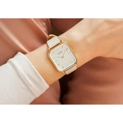 COMO MILANO Montre Cuir<Montre Femme Square - CM072-204-2PPK Bracelet Cuir Rose