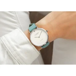 COMO MILANO Montre Cuir<Montre Femme Diamond - CM033-104-2LBL Bracelet Cuir Bleu