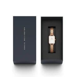 Daniel Wellington Montres Montre Acier<Montre Femme Daniel Wellington 5-Link Bezel - DW00100672 Bracelet Acier Doré Rose