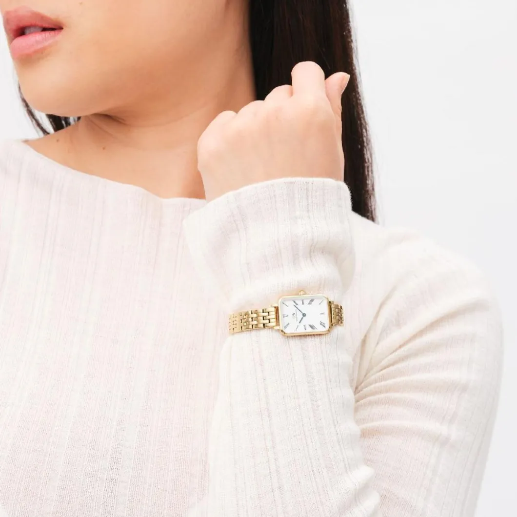Daniel Wellington Montres Montre Acier<Montre Femme Daniel Wellington Roman Numerals - DW00100688 Bracelet Acier Doré