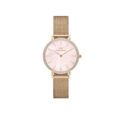 Daniel Wellington Montres Montre Acier<Montre Femme Daniel Wellington Bezel - DW00100663 Bracelet Acier Doré Rose
