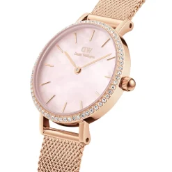 Daniel Wellington Montres Montre Acier<Montre Femme Daniel Wellington Bezel - DW00100663 Bracelet Acier Doré Rose