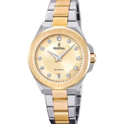 Festina Montre Acier<Montre Femme Mademoiselle - F20702-2 Bracelet Acier Bicolore