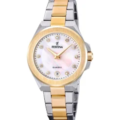Festina Montre Acier<Montre Femme Mademoiselle - F20702-1 Bracelet Acier Bicolore