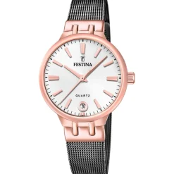 Festina Montre Acier<Montre Femme Mademoiselle - F20717-1 Bracelet Acier Noir