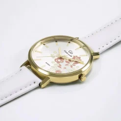 Go Mademoiselle Montre Cuir<Montre Femme Fleurs - 699575 Bracelet Doré