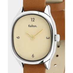 Kelton Montre Cuir<Montre Femme Colorama - 9125012 Crème Marron