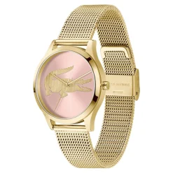 Lacoste Montre Acier<Montre Femme Crocodelle - 2001418 Bracelet Acier Doré