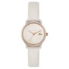 Lacoste Montre Cuir<Montre Femme .12.12 Swift - 2001437 Bracelet Cuir Blanc