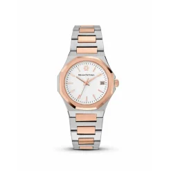 Maison Du Temps Montre Acier<Montre Femme MTGamma Femme Blanc Acier Doré Rose