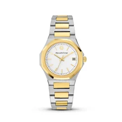 Maison Du Temps Montre Acier<Montre Femme MTGamma Femme Blanc Acier Doré Jaune