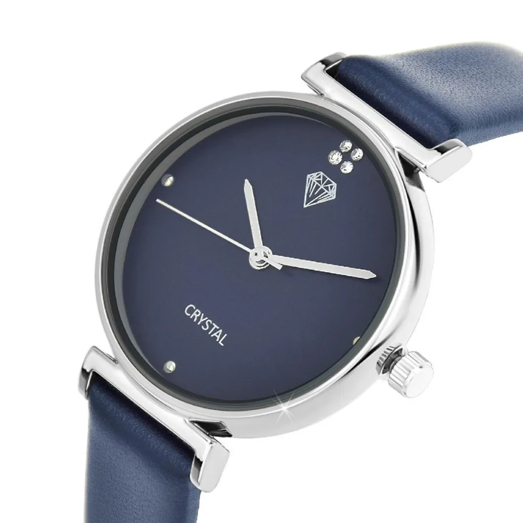 So Charm Montres Montre Cuir<Montre femme MF444-BLEU - Bracelet en Cuir Bleu