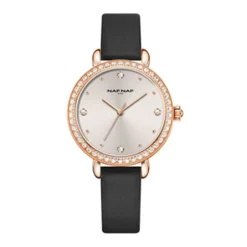 Naf Naf Montre Cuir<Montre Femme - NAFW1158 Bracelet Cuir Noir