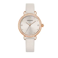 Naf Naf Montre Cuir<Montre Femme - NAFW1154 Bracelet Cuir Beige