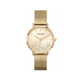 Naf Naf Montre Acier<Montre Femme - NAFW1117 Bracelet Acier Doré