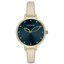 Naf Naf Montre Cuir<Montre Femme - NAFW1018 Bracelet Cuir Beige