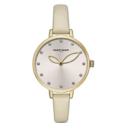 Naf Naf Montre Cuir<Montre Femme - NAFW1017 Bracelet Cuir Beige