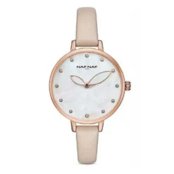 Naf Naf Montre Cuir<Montre Femme - NAFW1021 Bracelet Cuir Beige