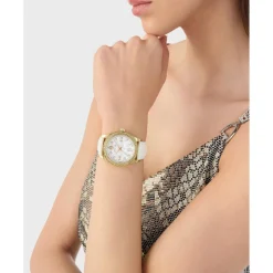 Philipp Plein Montre Cuir<Montre Femme Queen - PWCDA0324 Bracelet Cuir Blanc