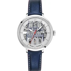Pierre Lannier Montre Automatique|Montre Cuir<Montre Femme Notre Dame Cœur Battant - 100J626 Bracelet Cuir Bleu
