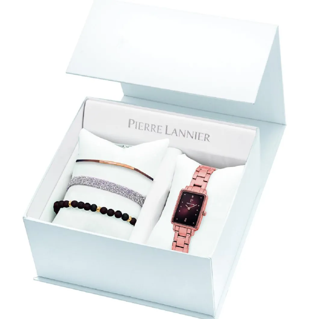 Pierre Lannier Montre Acier<Montre Femme - 172D988 Ariane Bracelet Acier Doré rose