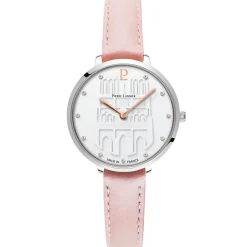 Pierre Lannier Montre Cuir<Montre Femme Coeur Battant - 095N605 Bracelet Cuir Rose