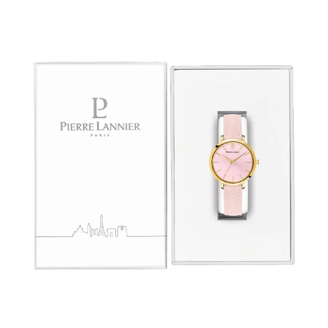 Pierre Lannier Montre Cuir<Montre Femme Chouquette - 038J555 Bracelet Cuir Rose