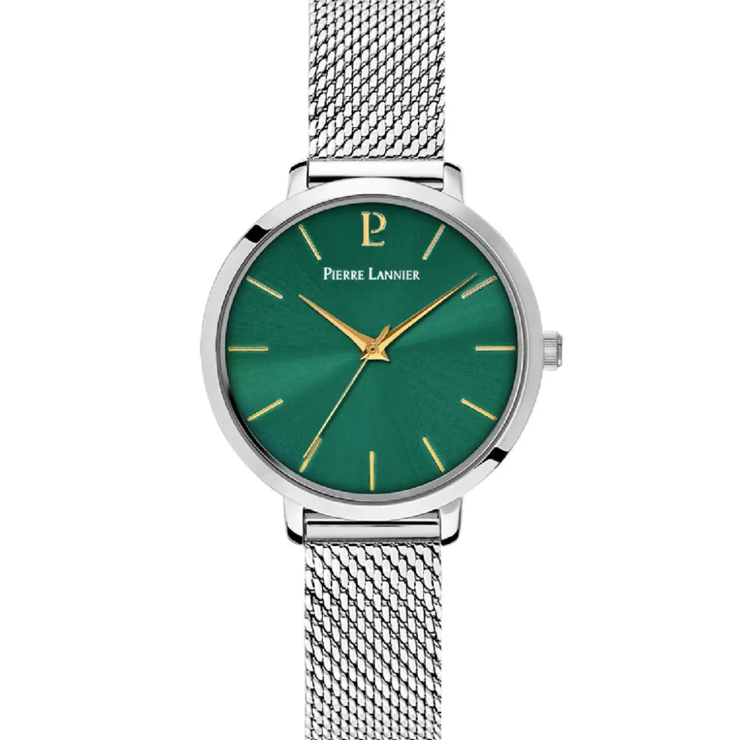 Pierre Lannier Montre Cuir<Montre Femme - 170G671 Chouquette Bracelet Cuir Vert