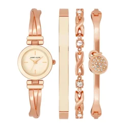 Anne Klein Montre Acier<Montre femme Promo Box Set AK-3284LPST - Bracelet Doré rose