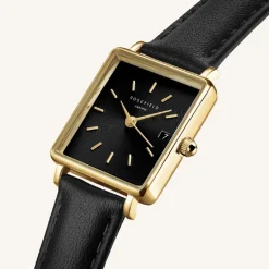 Rosefield Montres Montre Cuir<Montre Femme Boxy XS - QBBLG-Q53 Bracelet Cuir Noir
