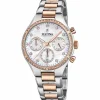 Festina Montre Acier<Montre BOYFRIEND F20403-1 Femme- BICOLORE ROSE CADRAN NACRE BLANCHE BRACELET BICOLORE ROSE