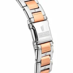 Festina Montre Acier<Montre BOYFRIEND F20403-1 Femme- BICOLORE ROSE CADRAN NACRE BLANCHE BRACELET BICOLORE ROSE