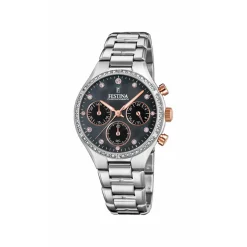 Festina Montre Acier<Montre BOYFRIEND F20401-4 - Montre ACIER CADRAN NACRE NOIRE BRACELET ACIER Montres