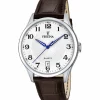 Festina Montre Cuir<Montre CLASSIQUE F20426-1 - Montre ACIER CADRAN ARGENT CUIR BRUN Montres