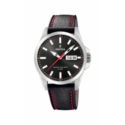 Festina Montre Cuir<Montre CLASSIQUE F20358-4 - Hommee Dateur et Bracelet cuir Noir