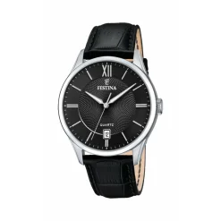 Festina Montre Cuir<Montre CLASSIQUE F20426-3 - Montre ACIER CADRAN NOIR CUIR NOIR Montres