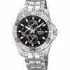 Festina Montre Acier<Montre F20445-3 - Multifonction acier quartz cadran noir et bracelet acier