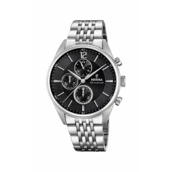 Festina Montre Acier<Montre Timeless Chrono F20285-4 - Montre Chronographe Acier Acier Homme