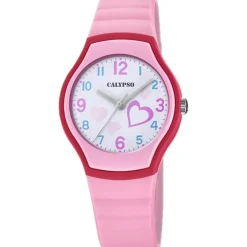 Calypso Montre Fille<Montre Fille Bracelet Résine Rose 3 AIGUILLES K5806-2