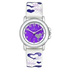 Certus Montre Fille<Montre Fille 647457 - Bracelet Cuir Blanc/Violet