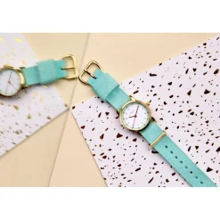 Millow Paris Montre Fille<Montre fille Classique - MIL465 Bracelet Nylon Vert menthe