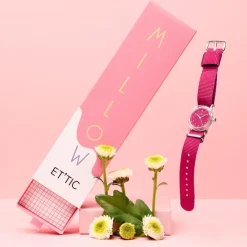 Millow Paris Montre Fille<Montre fille Et'Tic - TRA009 Bracelet Nylon Rose