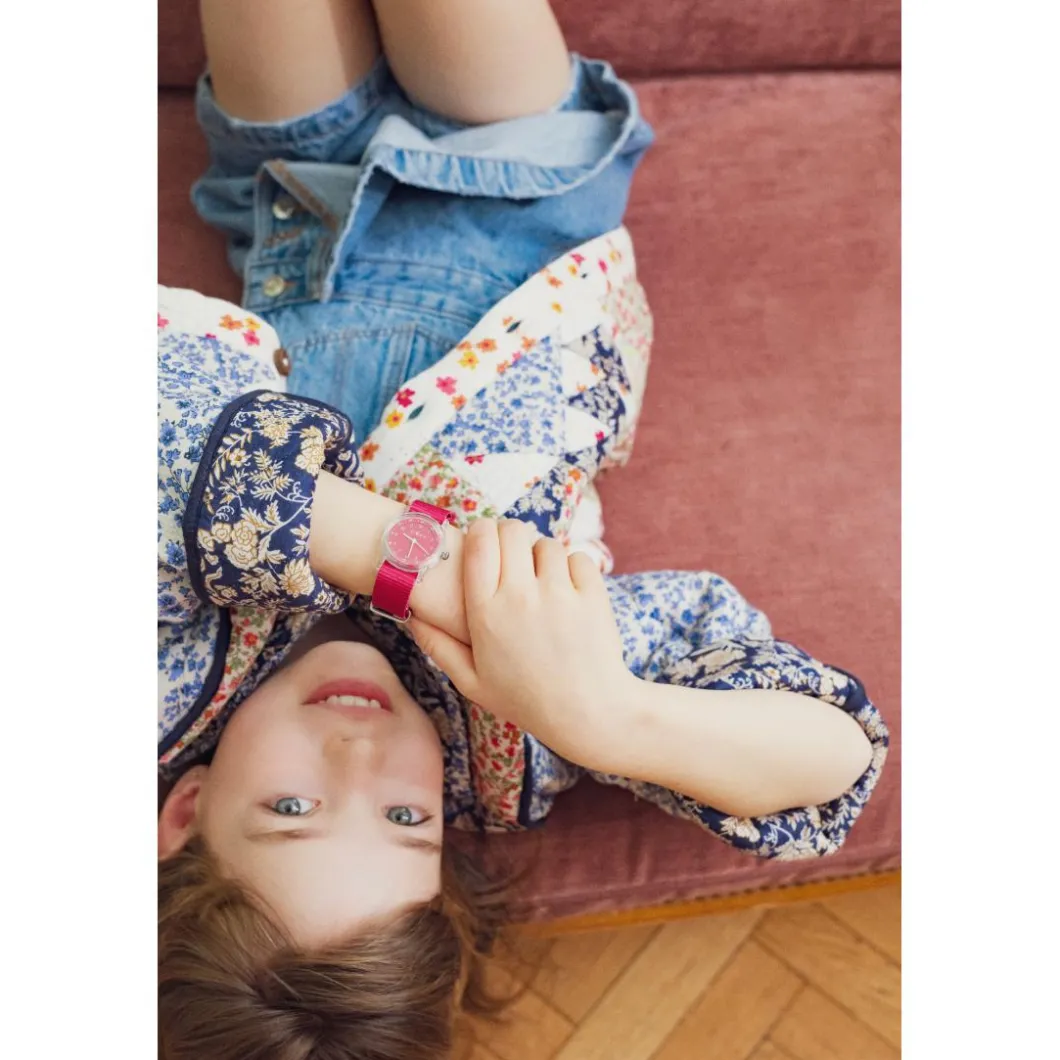 Millow Paris Montre Fille<Montre fille Et'Tic - TRA009 Bracelet Nylon Rose