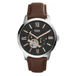 Fossil Montres Montre Cuir|Montre Automatique<Montre Fossil Townsman ME3061 - Montre Cuir Marron Adulte