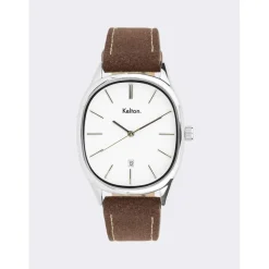 Kelton Montre Cuir|Montre Cuir<Montre Grande colorama blanche