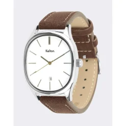 Kelton Montre Cuir|Montre Cuir<Montre Grande colorama blanche