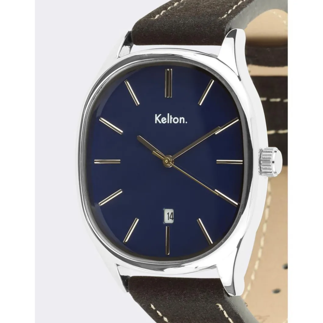 Kelton Montre Cuir|Montre Cuir<Montre Grande Colorama Navy