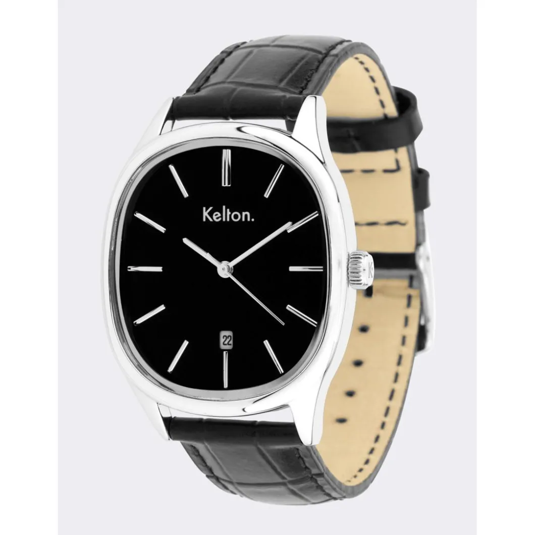 Kelton Montre Cuir|Montre Cuir<Montre Grande Colorama noire