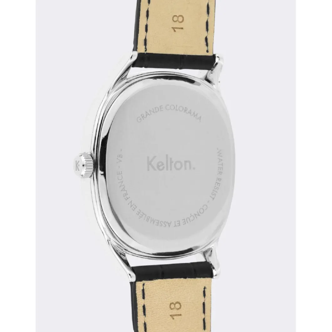 Kelton Montre Cuir|Montre Cuir<Montre Grande Colorama noire