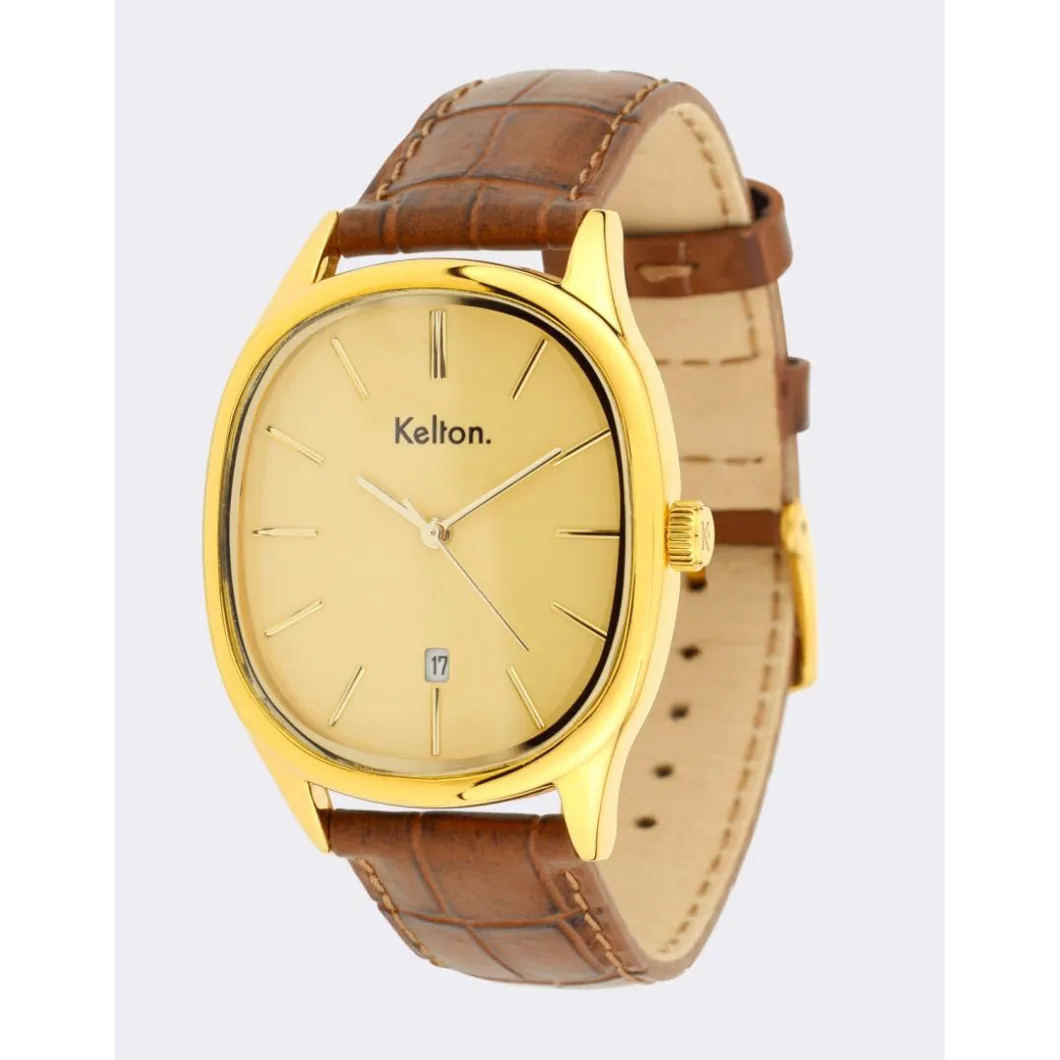 Kelton Montre Cuir|Montre Cuir<Montre Grande Colorama Or